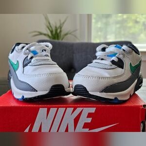 Nike, Air Max 90 LTR (TD), White/Stadium Green , Toddler Boys' Size 8c